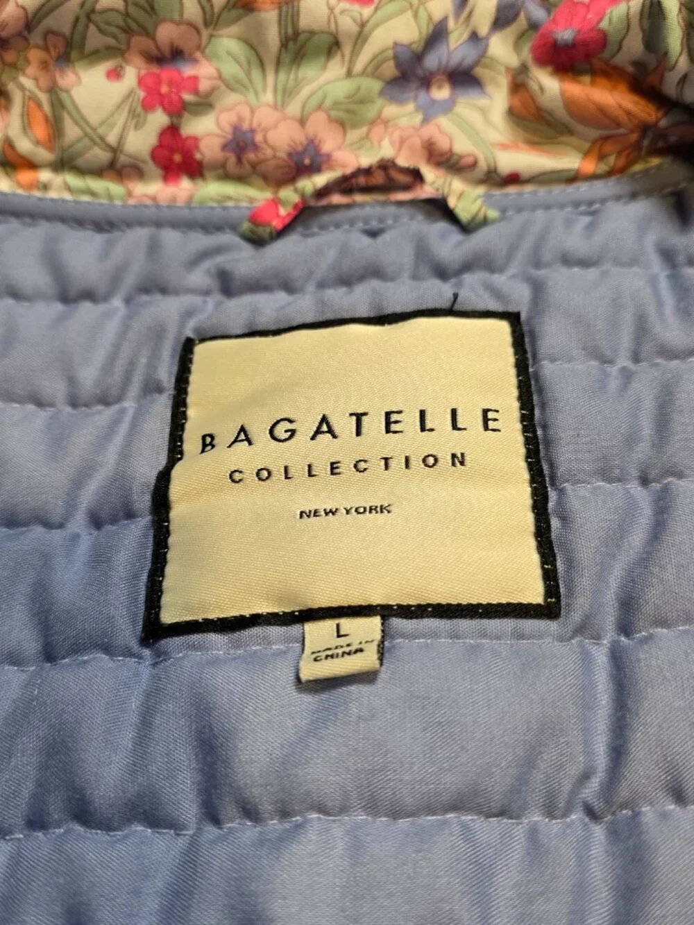 Bagatelle Women’s Quilted Spring Floral‎ Jacket L
